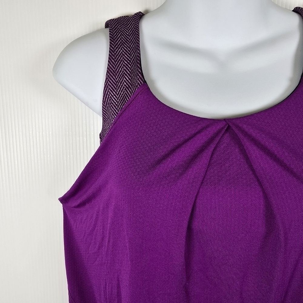 Lululemon Womens Double Layered Tank Top In Bright Purple &Sports Bra Size 8 - Picture 4 of 10